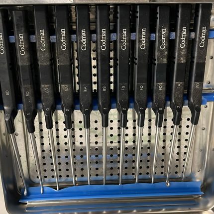 Set of 8 ODEV Codman Straight & Angled Lumbar Cobb Curettes Elevators Retractor