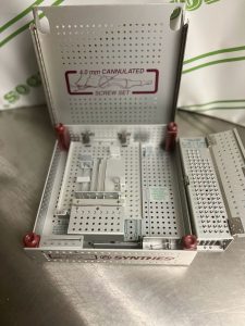 Surgical instrument storage box open